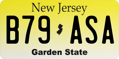 NJ license plate B79ASA