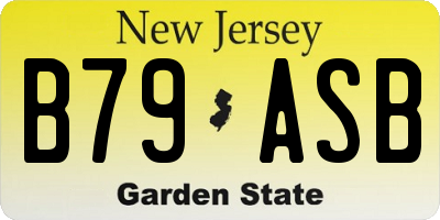 NJ license plate B79ASB