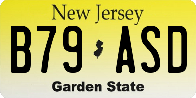 NJ license plate B79ASD