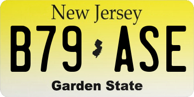 NJ license plate B79ASE