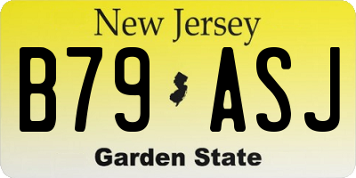 NJ license plate B79ASJ