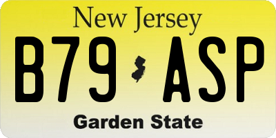 NJ license plate B79ASP
