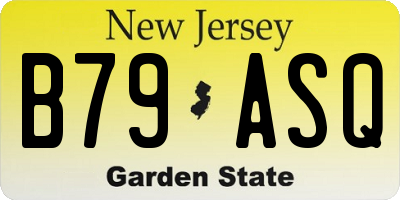 NJ license plate B79ASQ