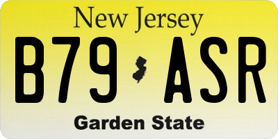 NJ license plate B79ASR