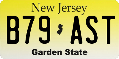 NJ license plate B79AST
