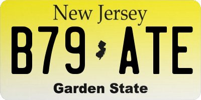 NJ license plate B79ATE