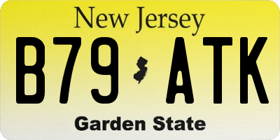NJ license plate B79ATK