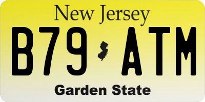 NJ license plate B79ATM