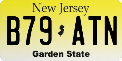 NJ license plate B79ATN