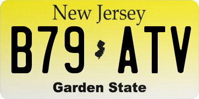 NJ license plate B79ATV