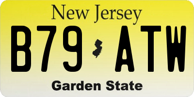 NJ license plate B79ATW