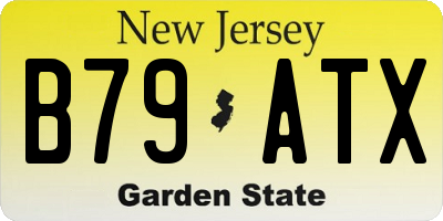 NJ license plate B79ATX