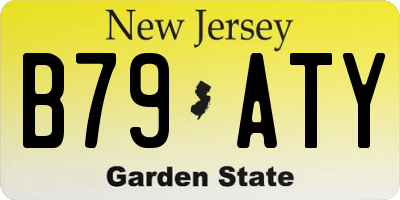 NJ license plate B79ATY