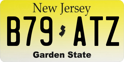 NJ license plate B79ATZ