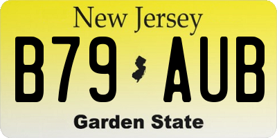NJ license plate B79AUB
