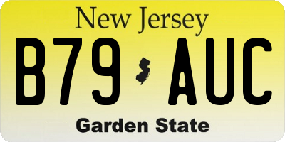 NJ license plate B79AUC