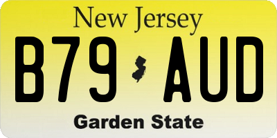 NJ license plate B79AUD
