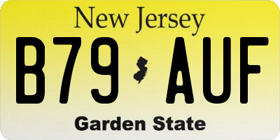 NJ license plate B79AUF