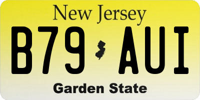 NJ license plate B79AUI