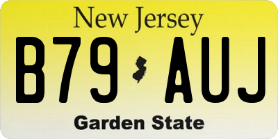 NJ license plate B79AUJ