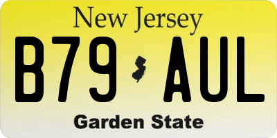 NJ license plate B79AUL