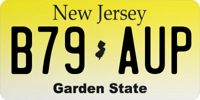 NJ license plate B79AUP