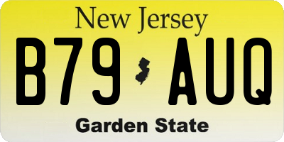 NJ license plate B79AUQ