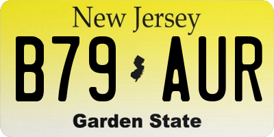 NJ license plate B79AUR