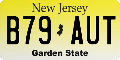 NJ license plate B79AUT