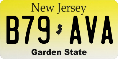 NJ license plate B79AVA