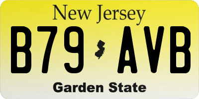 NJ license plate B79AVB
