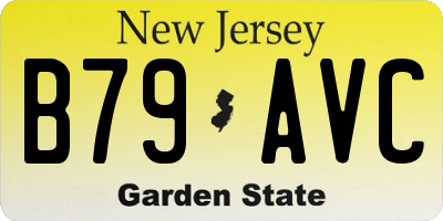 NJ license plate B79AVC
