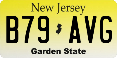 NJ license plate B79AVG