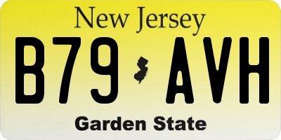 NJ license plate B79AVH