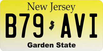 NJ license plate B79AVI