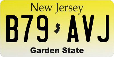 NJ license plate B79AVJ