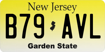 NJ license plate B79AVL