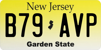 NJ license plate B79AVP