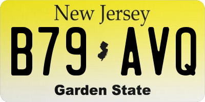 NJ license plate B79AVQ