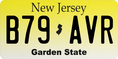 NJ license plate B79AVR