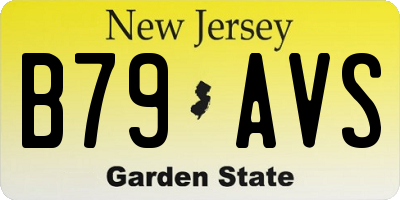 NJ license plate B79AVS