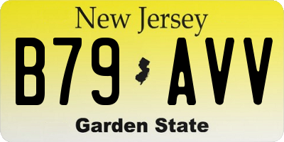 NJ license plate B79AVV