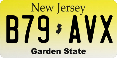 NJ license plate B79AVX