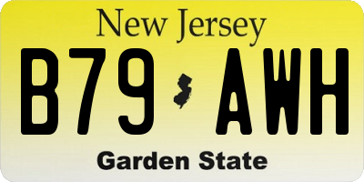 NJ license plate B79AWH