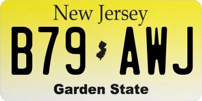 NJ license plate B79AWJ