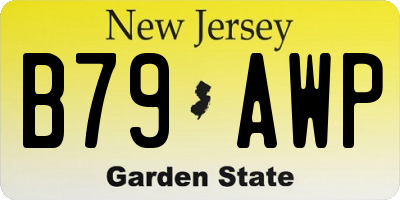 NJ license plate B79AWP