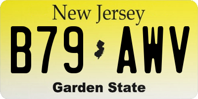 NJ license plate B79AWV