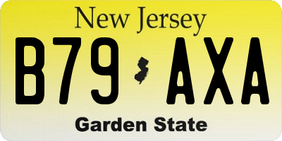 NJ license plate B79AXA