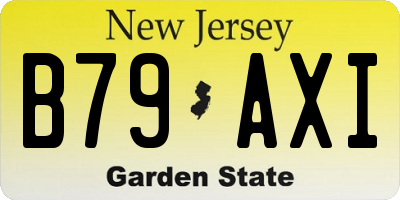 NJ license plate B79AXI