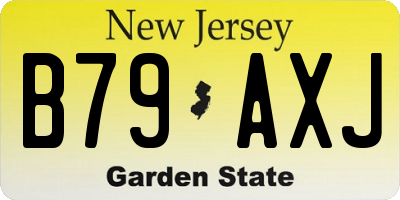 NJ license plate B79AXJ